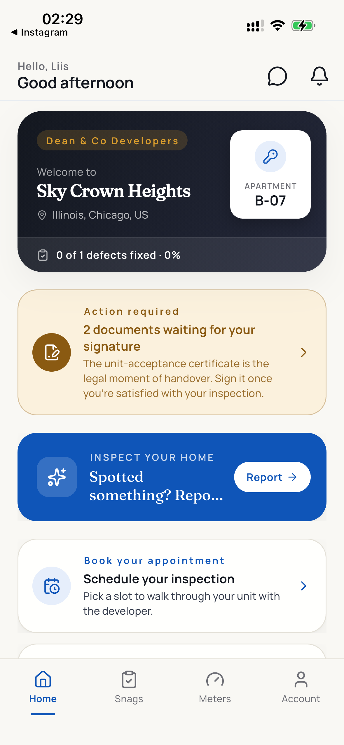 Yuniyo resident app — welcome to Sky Crown Heights on handover day